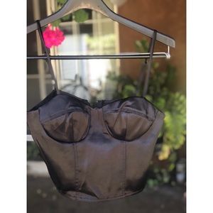 Sz 1 Black bustier crop top